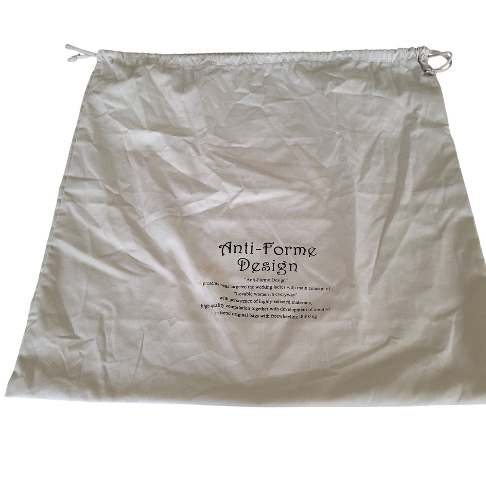 Anti-Forme Design Large Cream Drawstring Dust Bag for Handbags Storage Protectiv